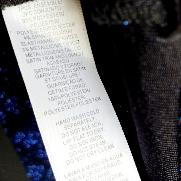 Alex Evenings 1 Button Glitter Twinset - Blk/Royal - Picture 14 of 15